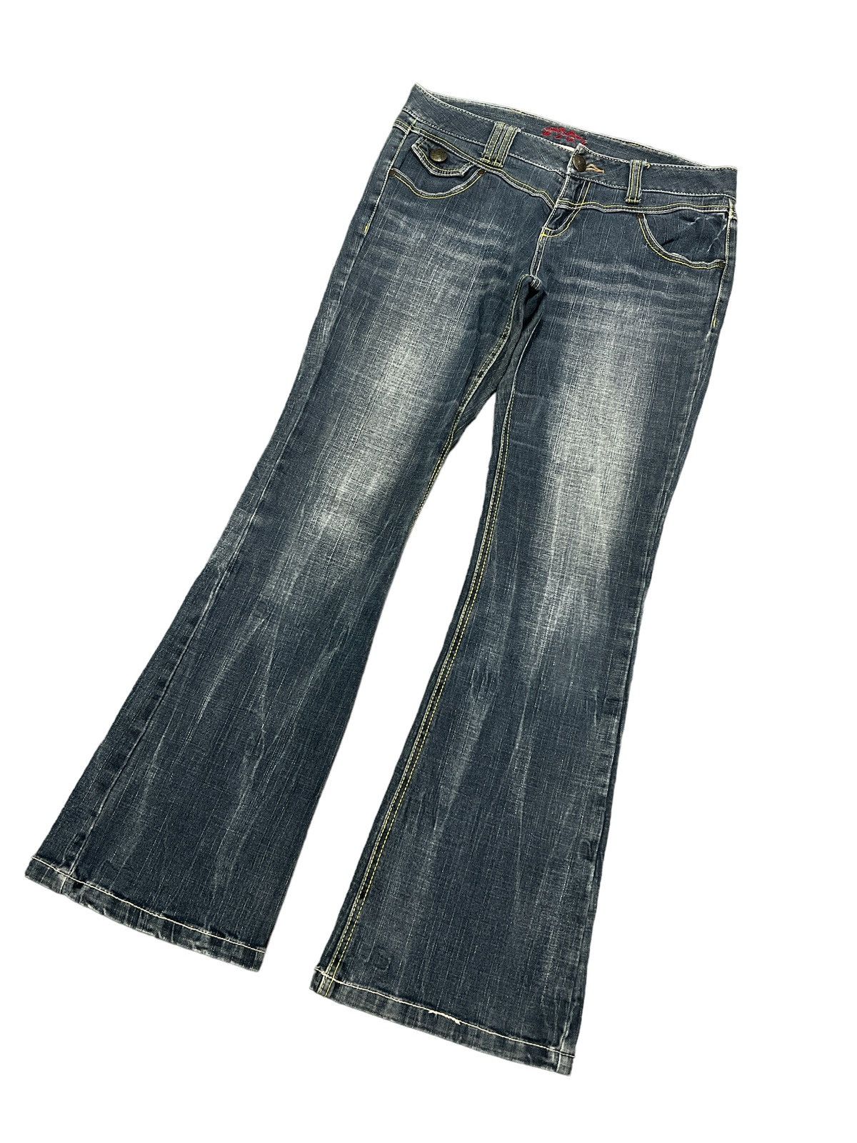 Japanese Brand × Vintage FLARED💥UNKNOWN DISTRESSED DENIM PANT Size US 32 / EU 48 - 4 Thumbnail