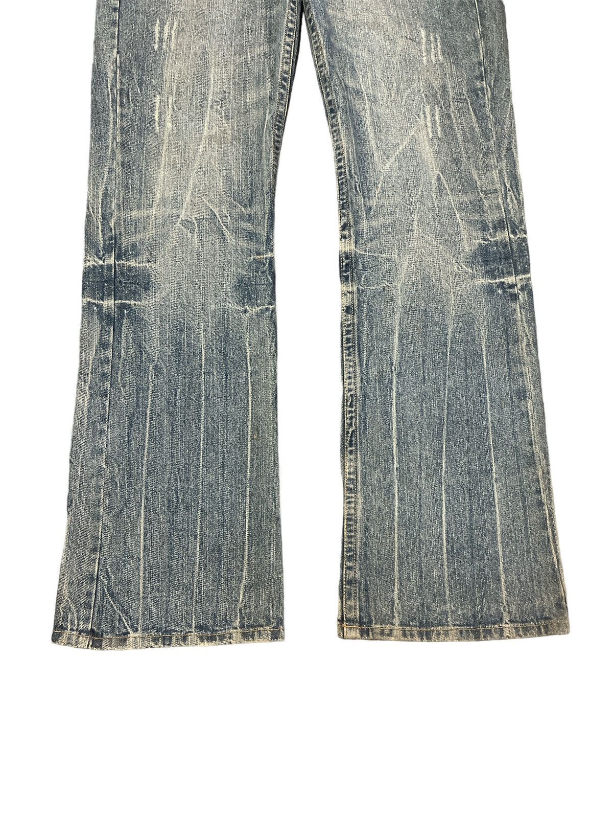 Japanese Brand × Vintage FLARED💥OIL CAKE DISTRESSED DENIM PANT Size US 33 - 3 Thumbnail