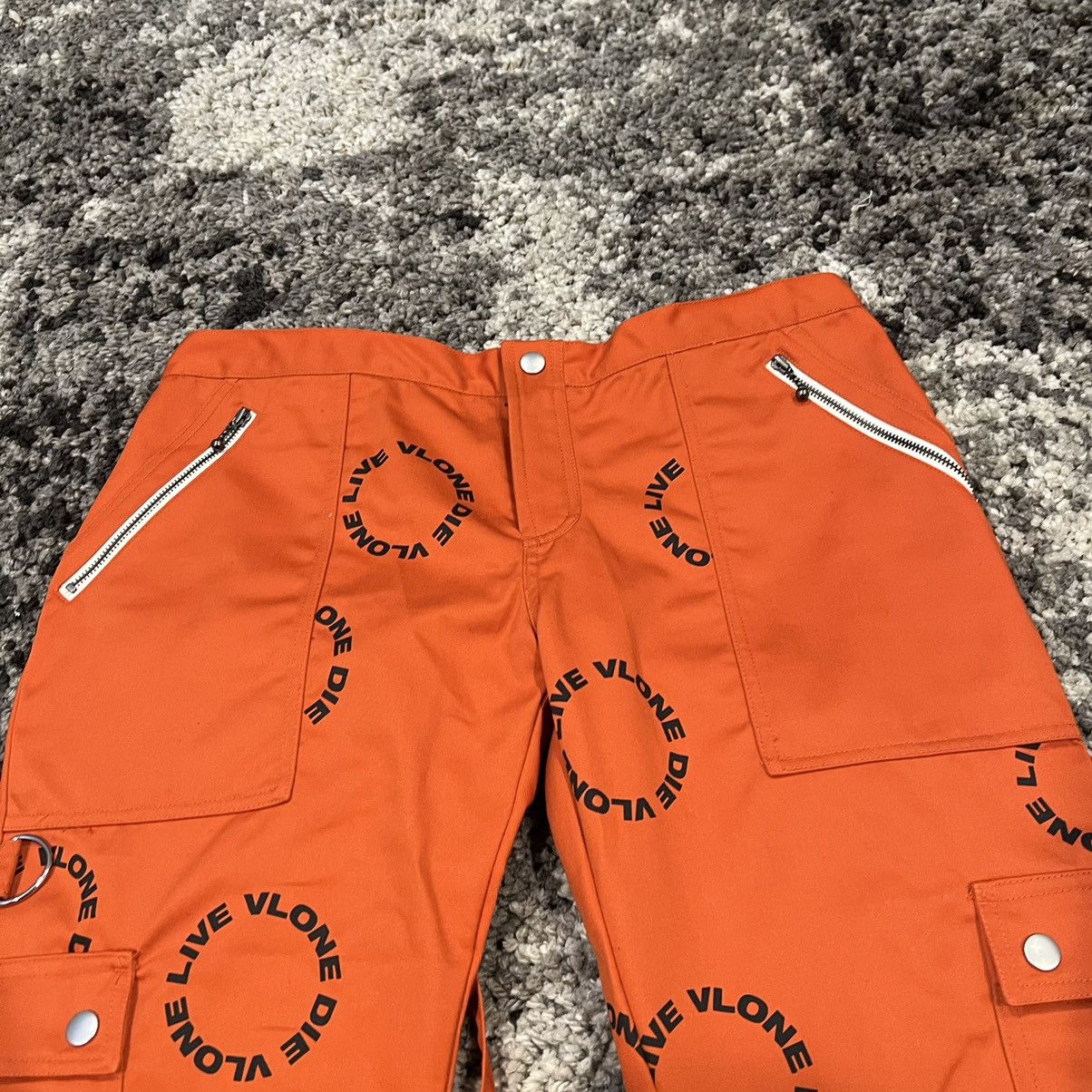 Vlone Vlone Orange With Black Logo Bondage Pants XL Size US 36 / EU 52 - 5 Thumbnail