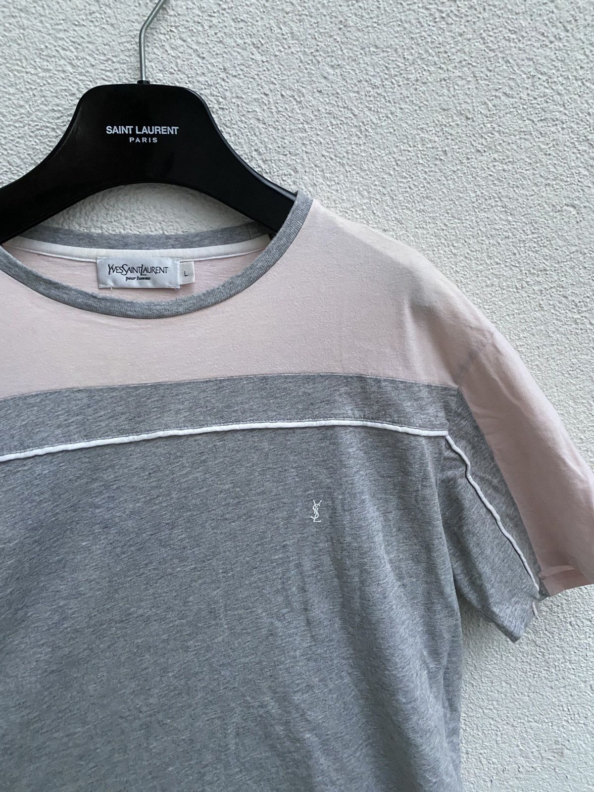 Yves Saint Laurent Pinky YSL T-shirt Double Layer Size US L / EU 52-54 / 3 - 1 Thumbnail