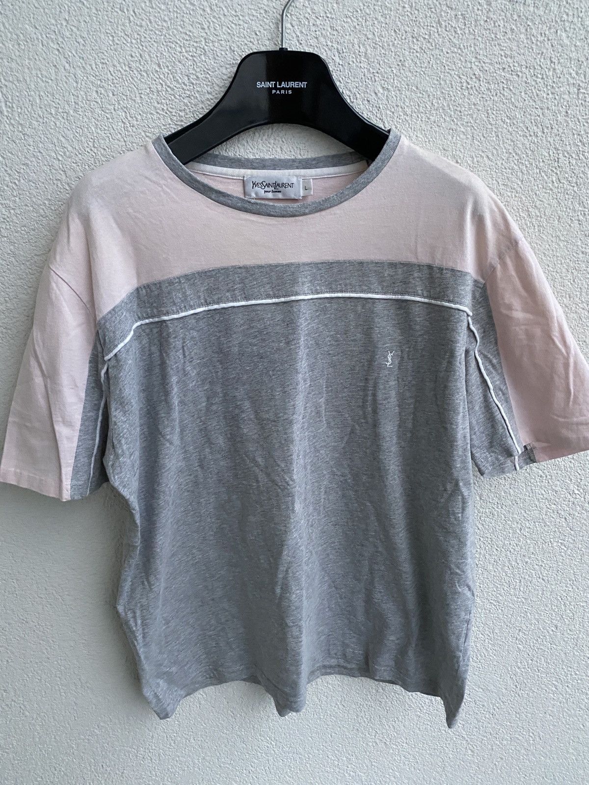 Yves Saint Laurent Pinky YSL T-shirt Double Layer Size US L / EU 52-54 / 3 - 2 Thumbnail