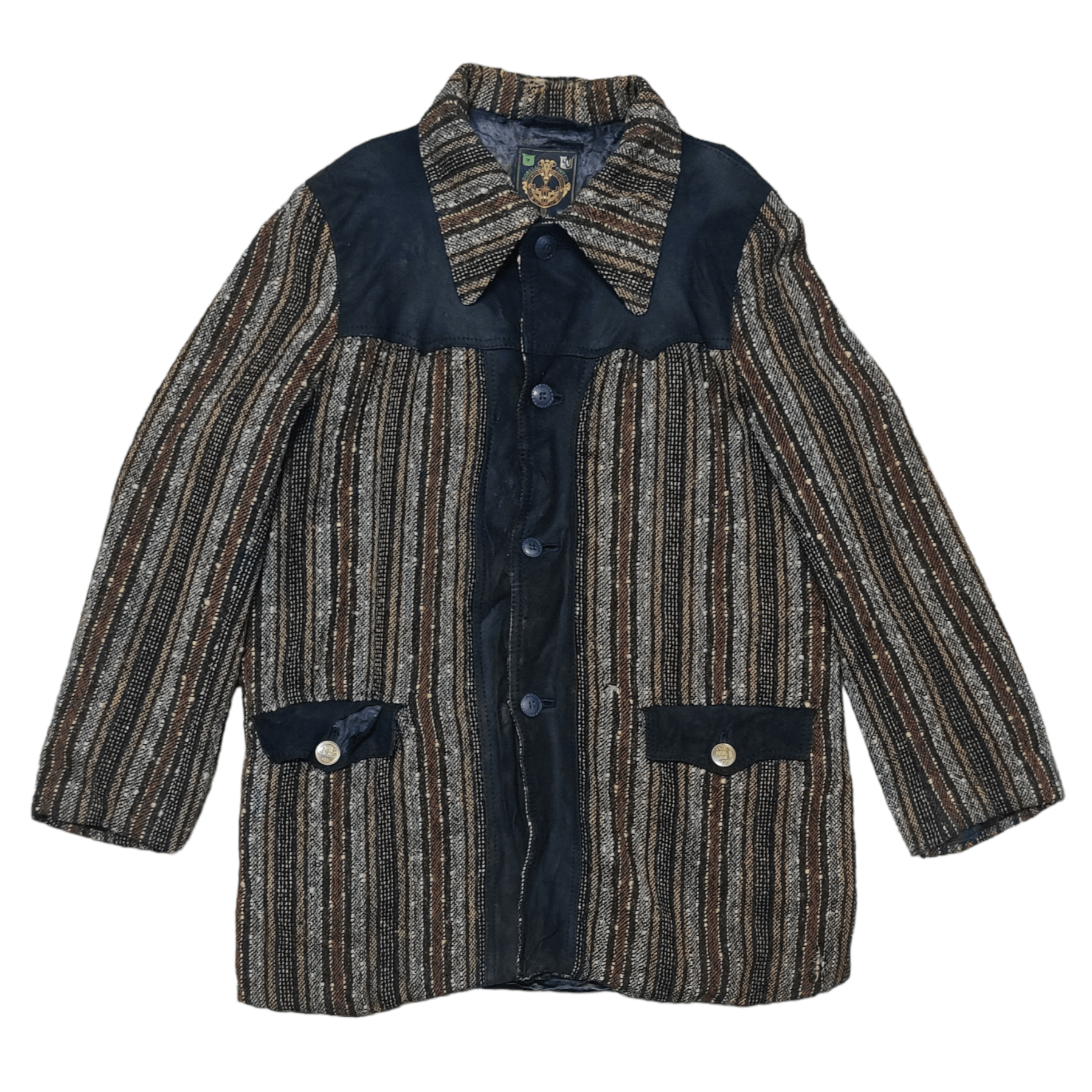 Donegal Tweed Vintage Donegal Tweed Coat Jacket Distressed Size US L / EU 52-54 / 3 - 1 Thumbnail