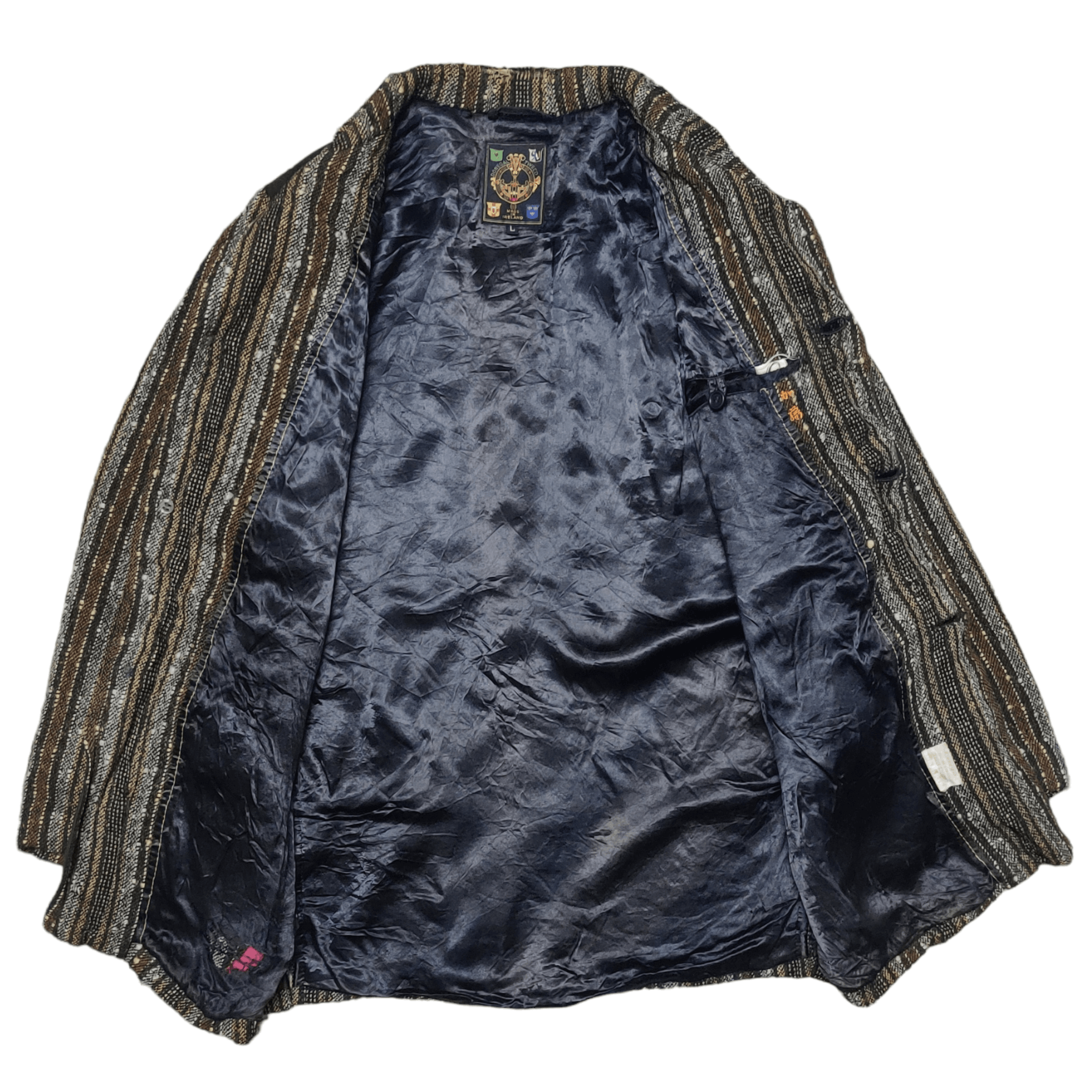Donegal Tweed Vintage Donegal Tweed Coat Jacket Distressed Size US L / EU 52-54 / 3 - 6 Thumbnail