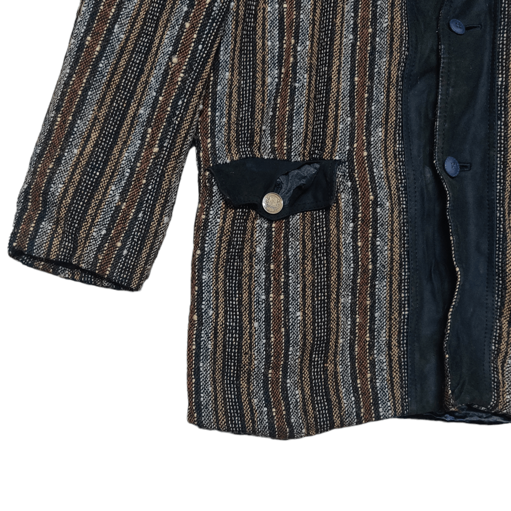 Donegal Tweed Vintage Donegal Tweed Coat Jacket Distressed Size US L / EU 52-54 / 3 - 3 Thumbnail