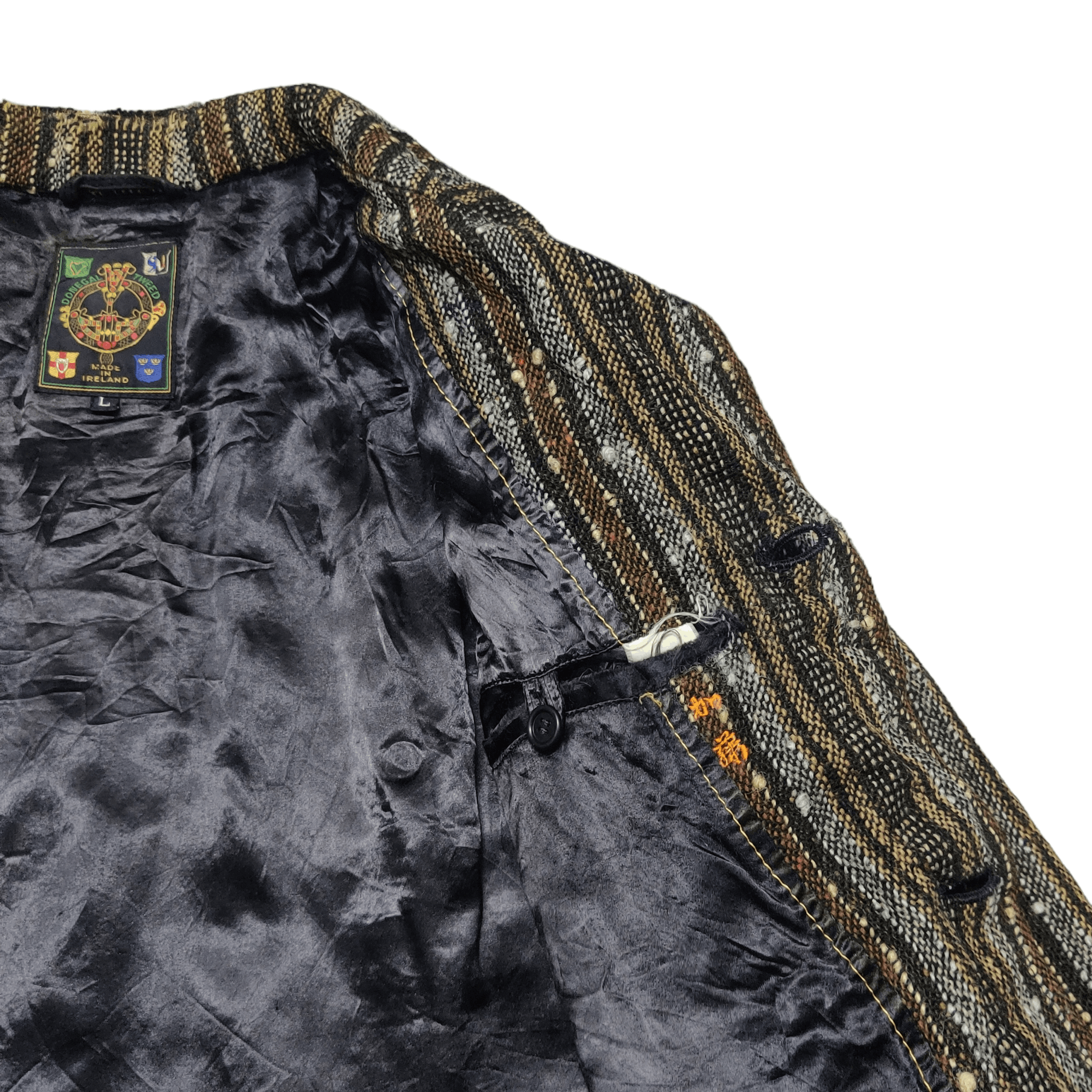 Donegal Tweed Vintage Donegal Tweed Coat Jacket Distressed Size US L / EU 52-54 / 3 - 7 Thumbnail