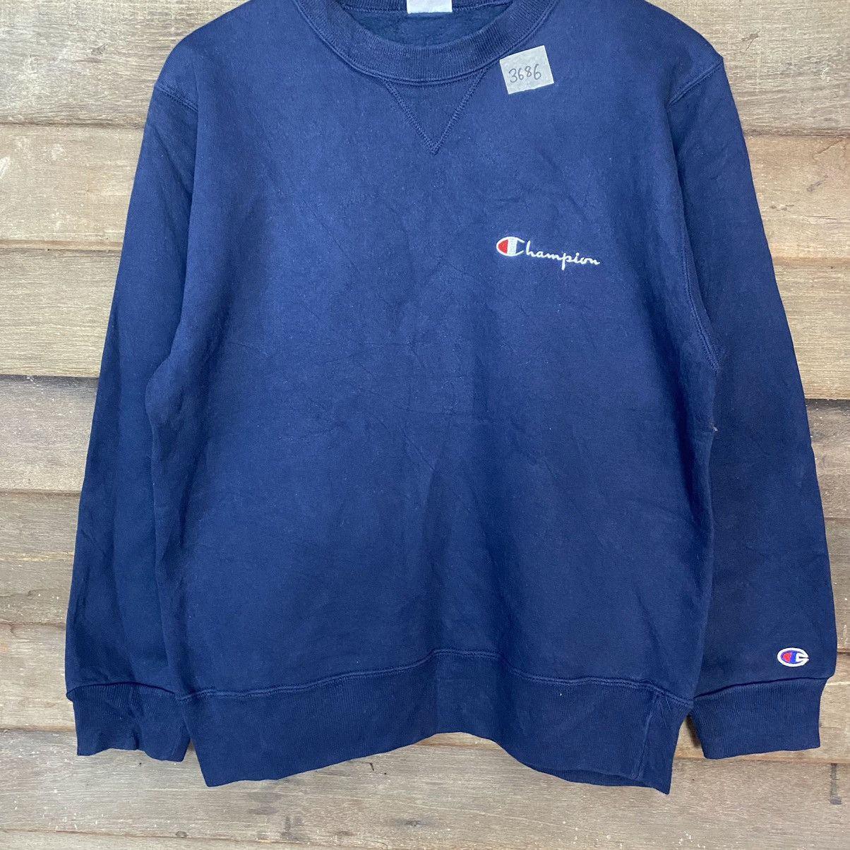 Champion Champion faded Blue Small Logo Sweatshirt vintage #3685 Size US S / EU 44-46 / 1 - 8 Thumbnail