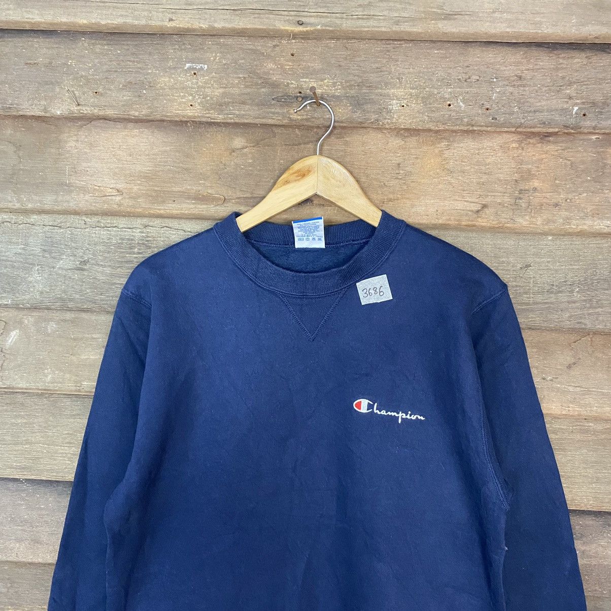Champion Champion faded Blue Small Logo Sweatshirt vintage #3685 Size US S / EU 44-46 / 1 - 9 Thumbnail
