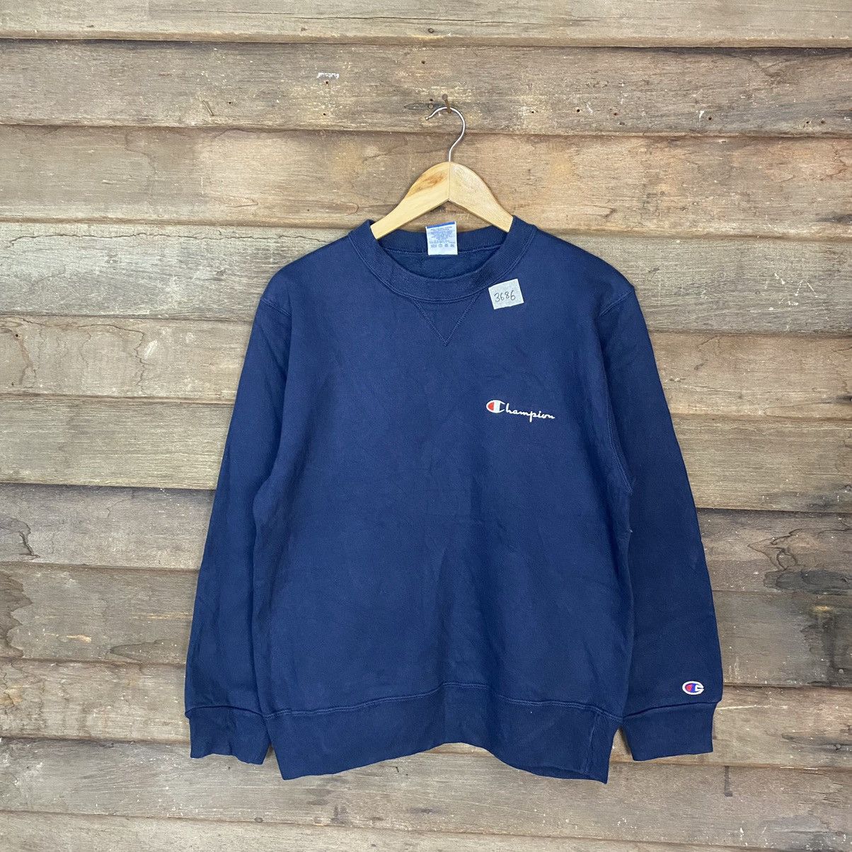 Champion Champion faded Blue Small Logo Sweatshirt vintage #3685 Size US S / EU 44-46 / 1 - 1 Thumbnail