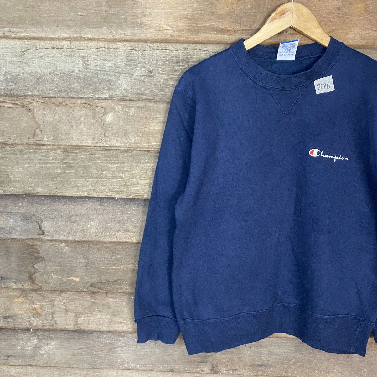 Champion Champion faded Blue Small Logo Sweatshirt vintage #3685 Size US S / EU 44-46 / 1 - 7 Thumbnail