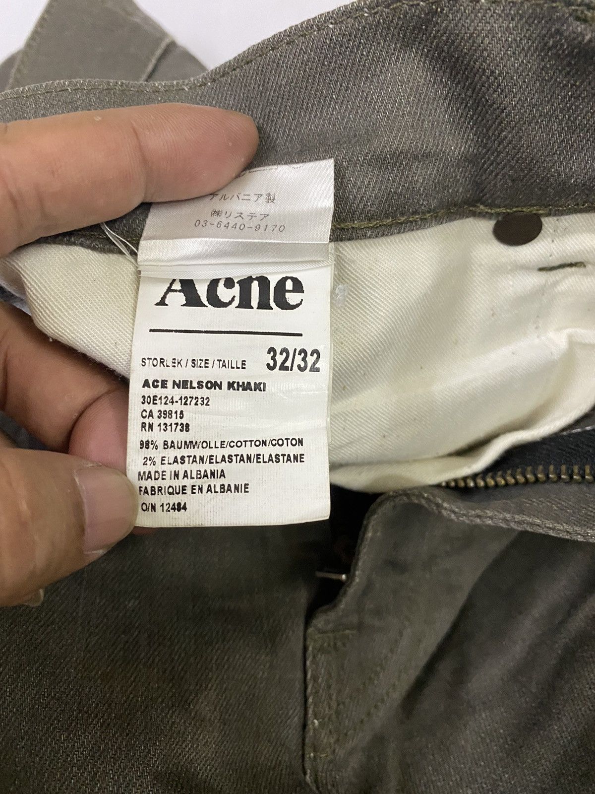 Acne Studios Acne Ace Nelson khaki Jeans Size US 33 - 8 Thumbnail