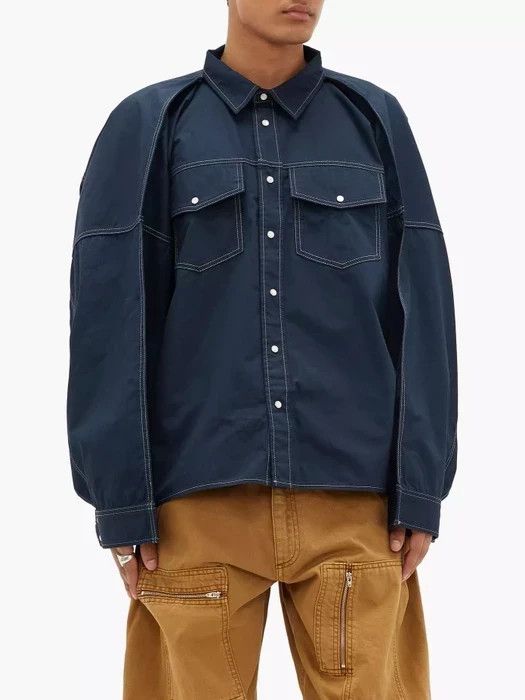 Y/Project Penguin-Sleeve Denim Shirt Unisex Size US S / EU 44-46 / 1 - 2 Thumbnail