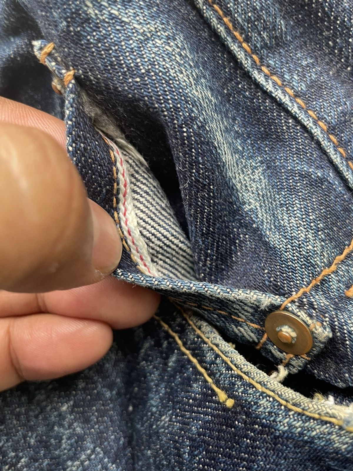 Japanese Brand Unknown Vintage Japan Selvedge Denim Size US 34 / EU 50 - 22 Thumbnail