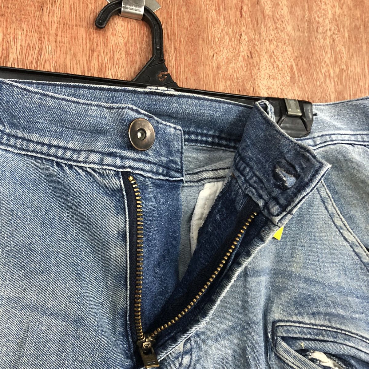 Japanese Brand DLL Tora Blue Multipocket Denim Jeans Pants #2121 Size US 35 - 10 Thumbnail