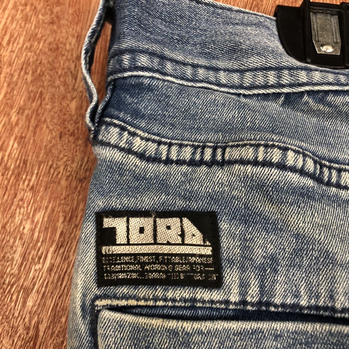 Japanese Brand DLL Tora Blue Multipocket Denim Jeans Pants #2121 Size US 35 - 15 Thumbnail