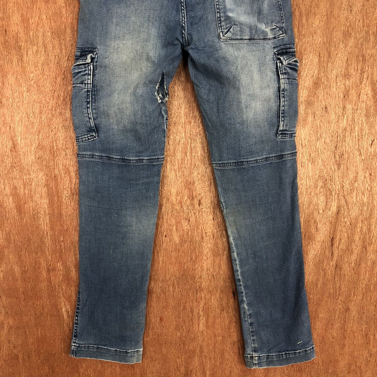 Japanese Brand DLL Tora Blue Multipocket Denim Jeans Pants #2121 Size US 35 - 13 Thumbnail