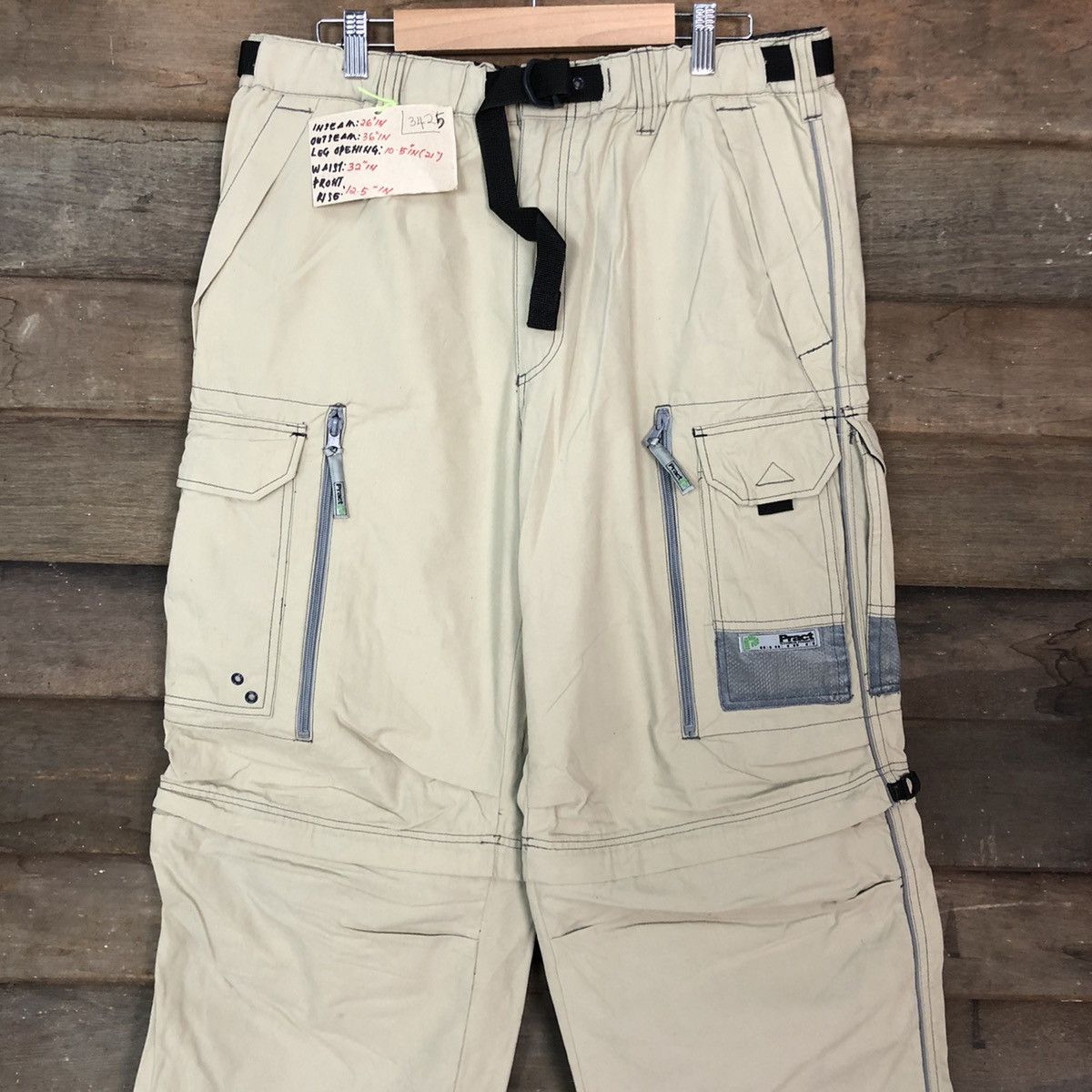 Japanese Brand Pract Cream Multipocket utility Cargo Pants #3425 Size US 32 / EU 48 - 4 Thumbnail