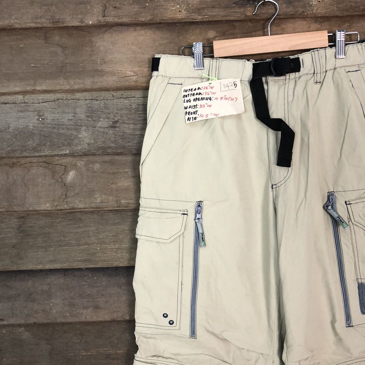 Japanese Brand Pract Cream Multipocket utility Cargo Pants #3425 Size US 32 / EU 48 - 6 Thumbnail