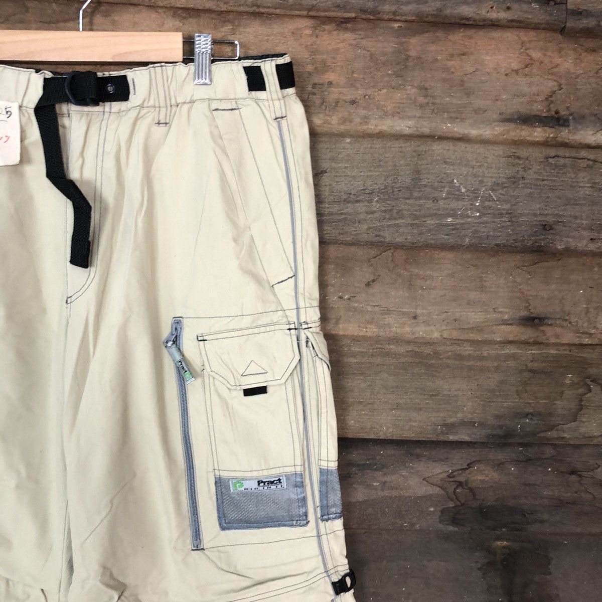 Japanese Brand Pract Cream Multipocket utility Cargo Pants #3425 Size US 32 / EU 48 - 5 Thumbnail