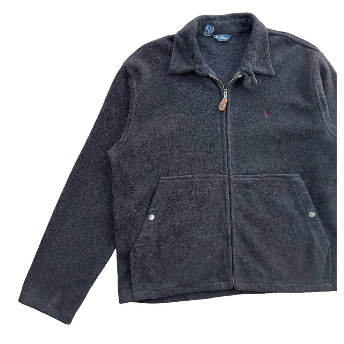 Polo Ralph Lauren × Vintage 💥 90s Polo Ralph Lauren Fullzip Fleece Jacket Size US L / EU 52-54 / 3 - 2 Thumbnail