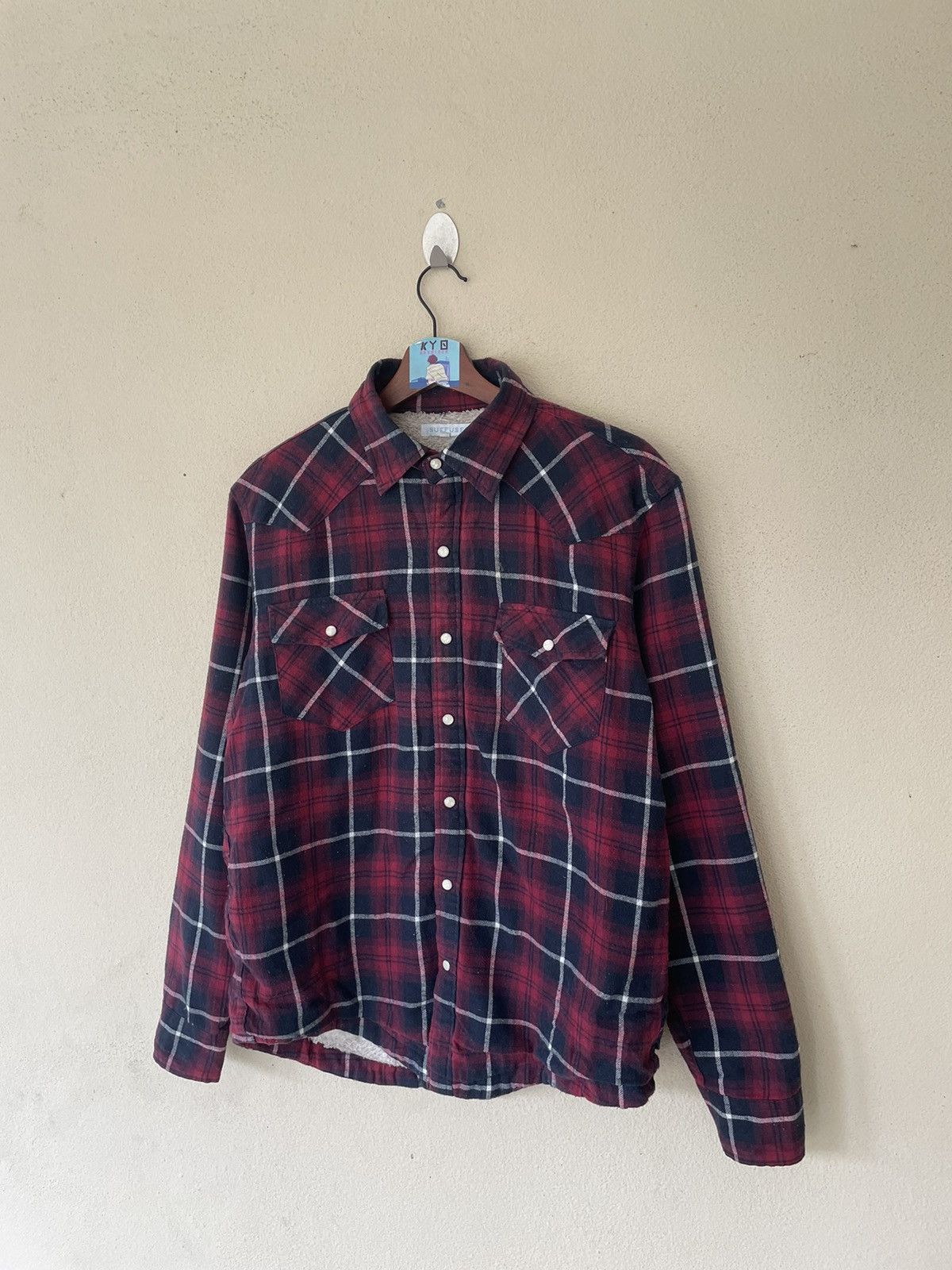 Flannel × Japanese Brand SUFFUSE PEARL BUTTON SNAP SHEARLING FLANNEL Size US M / EU 48-50 / 2 - 2 Thumbnail