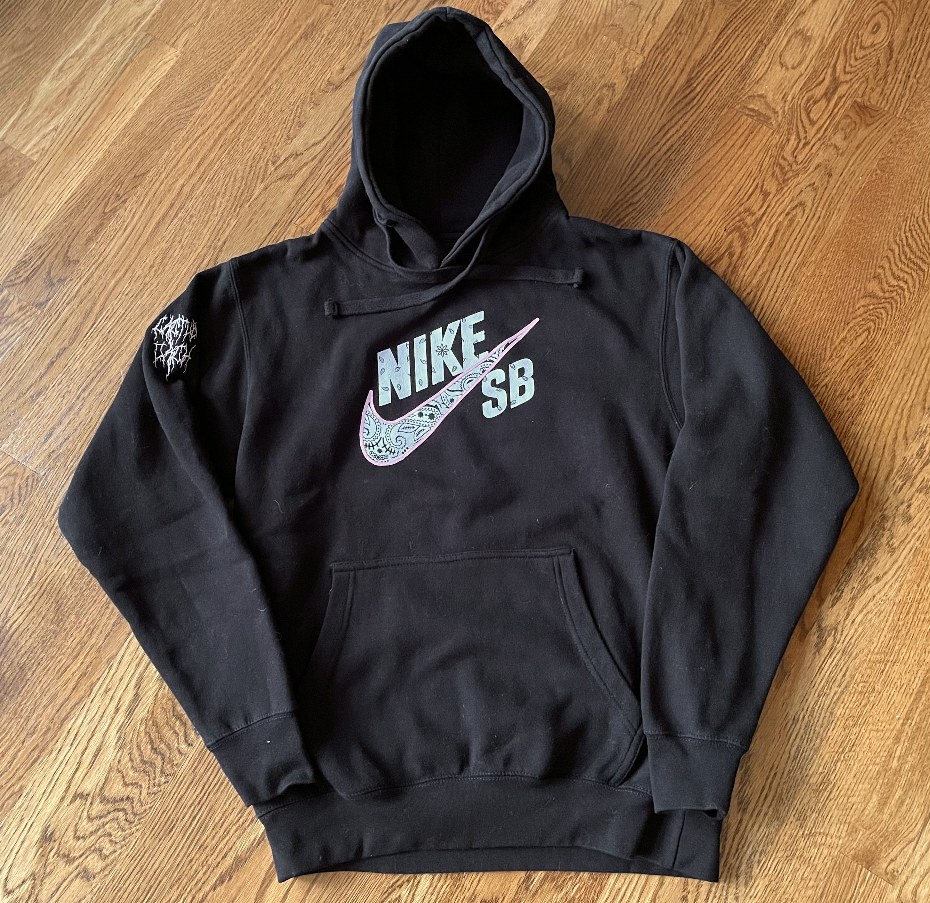 Pre-owned Nike X Travis Scott Small Black Nike Sb Cactus Jack Dunk Hoodie Tour Tee Shirt