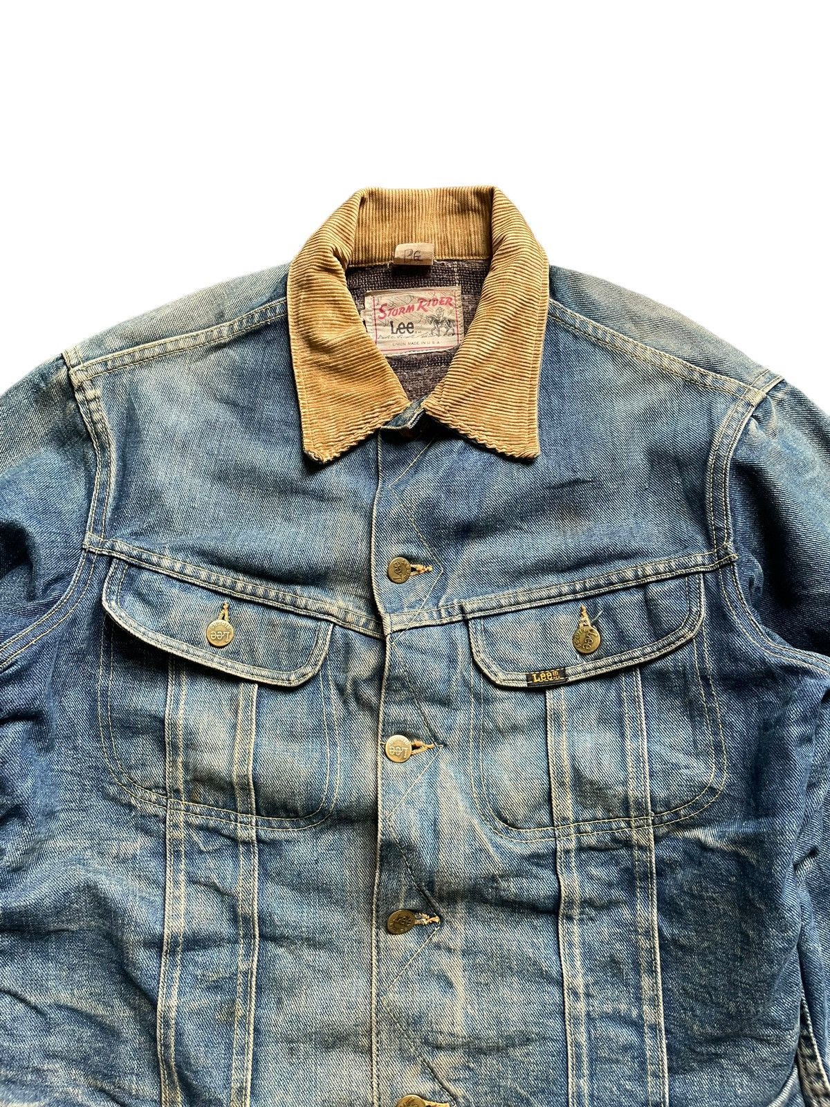 60s Lee USA製 101LJ STORM RIDER vintage Vtg 60s Lee 101 LJ Storm Rider Blue Denim Blanket Lined Western