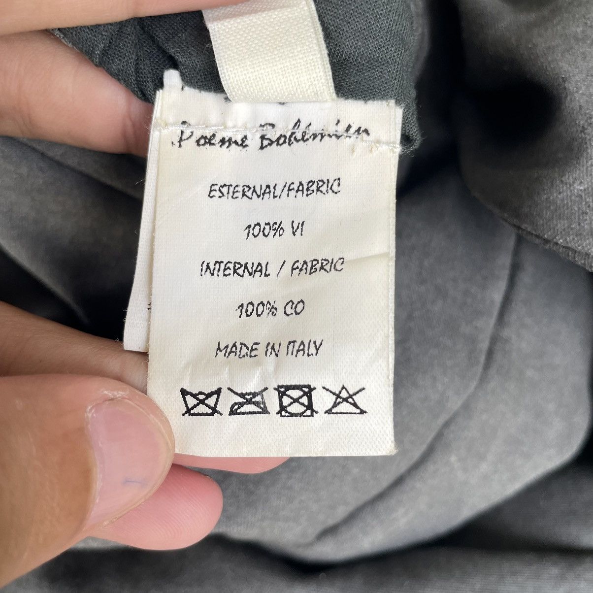 Carpe Diem × Poeme Bohemien SICK💥 POEME BOHEMAIN WASHED GREY LONG HOODIE JACKET Size US M / EU 48-50 / 2 - 11 Thumbnail