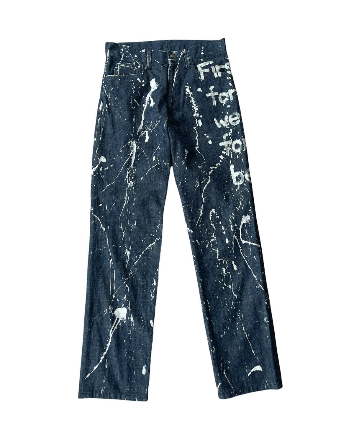No Faith Studios Flared Denim 003 Stone Wash Grey - Denim No Faith Studios Flared Denim 003 Stone Wash Grey - Denim