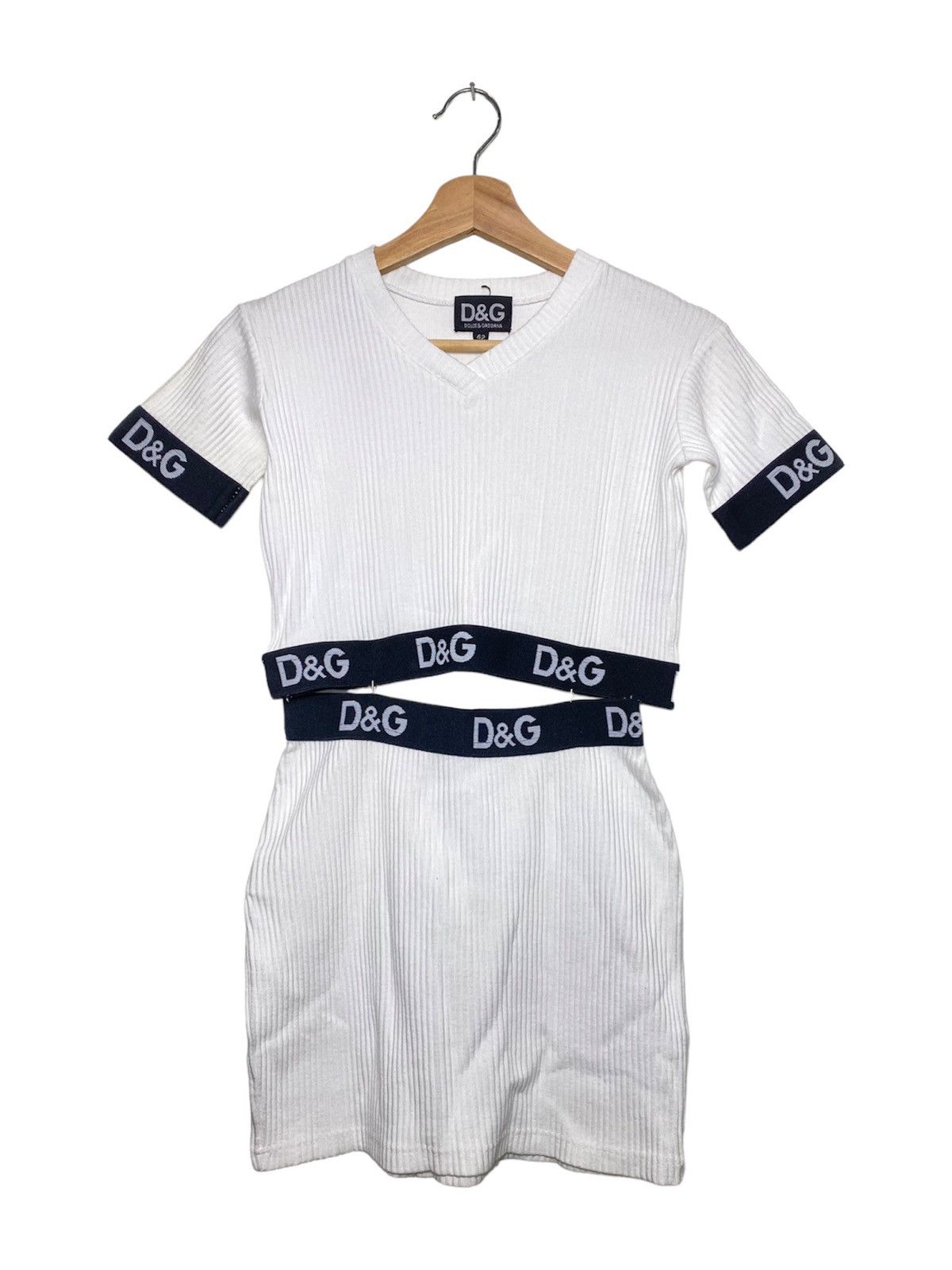 Dolce & Gabbana Vintage Dolce & Gabbana Ribs Knit Mini Skirt Dress Size M / US 6-8 / IT 42-44 - 1 Thumbnail