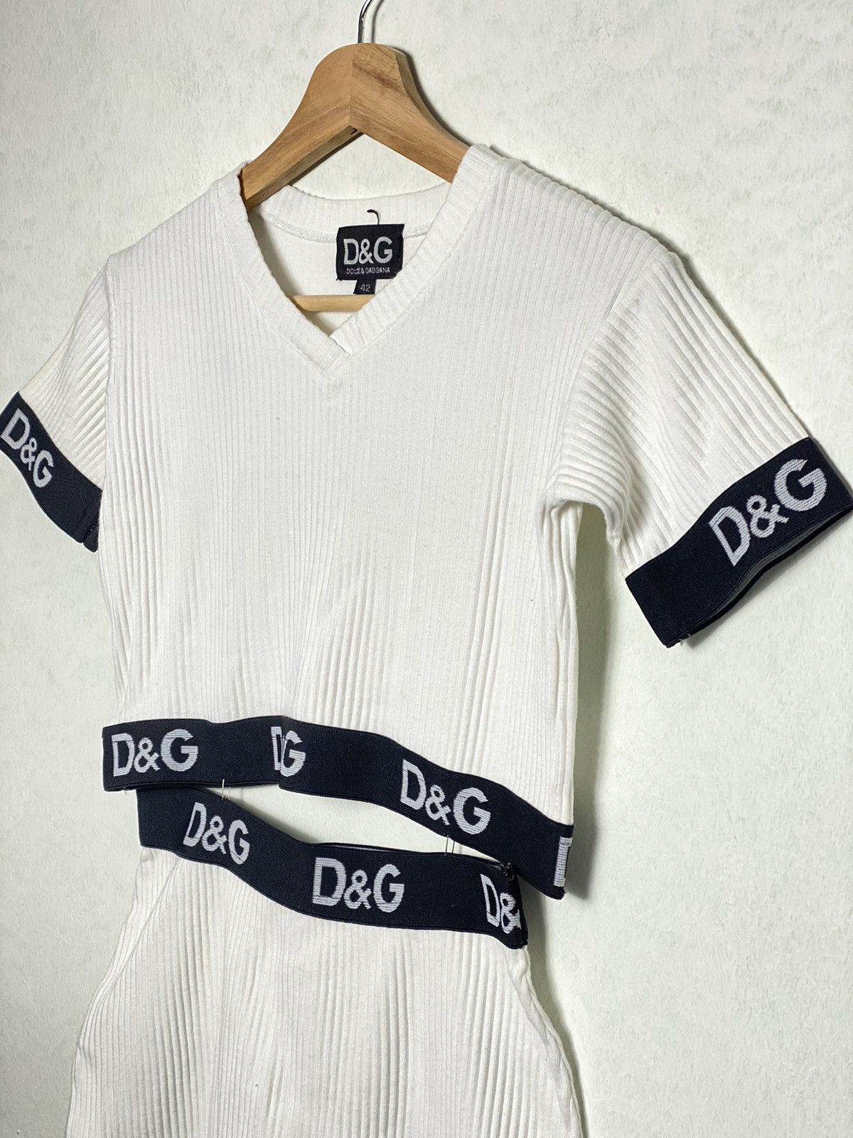 Dolce & Gabbana Vintage Dolce & Gabbana Ribs Knit Mini Skirt Dress Size M / US 6-8 / IT 42-44 - 2 Thumbnail