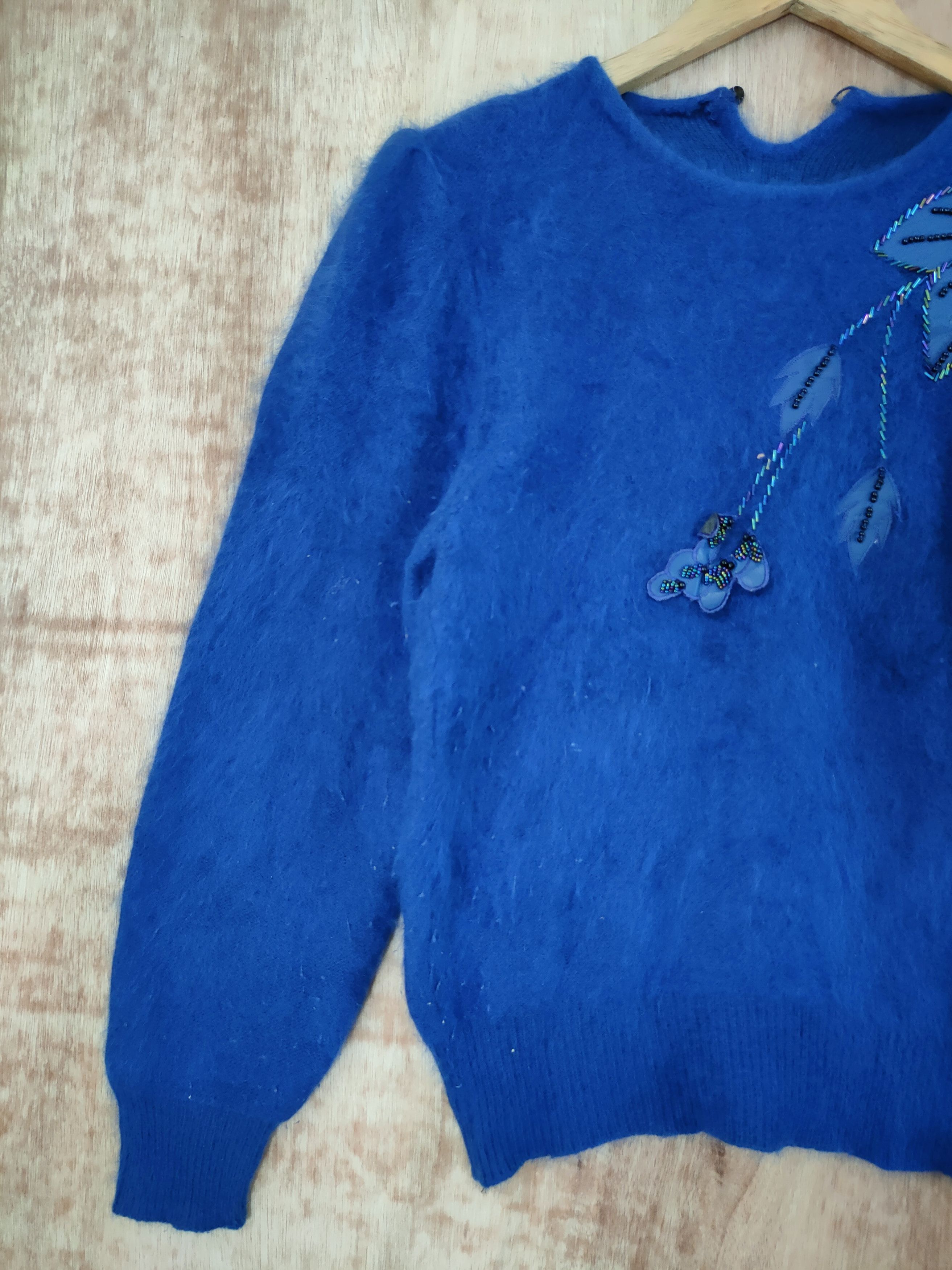 Homespun Knitwear × Japanese Brand × Vintage Japan mohair fur shag shaggy streetwear winter #46-588 Size S / US 4 / IT 40 - 2 Thumbnail