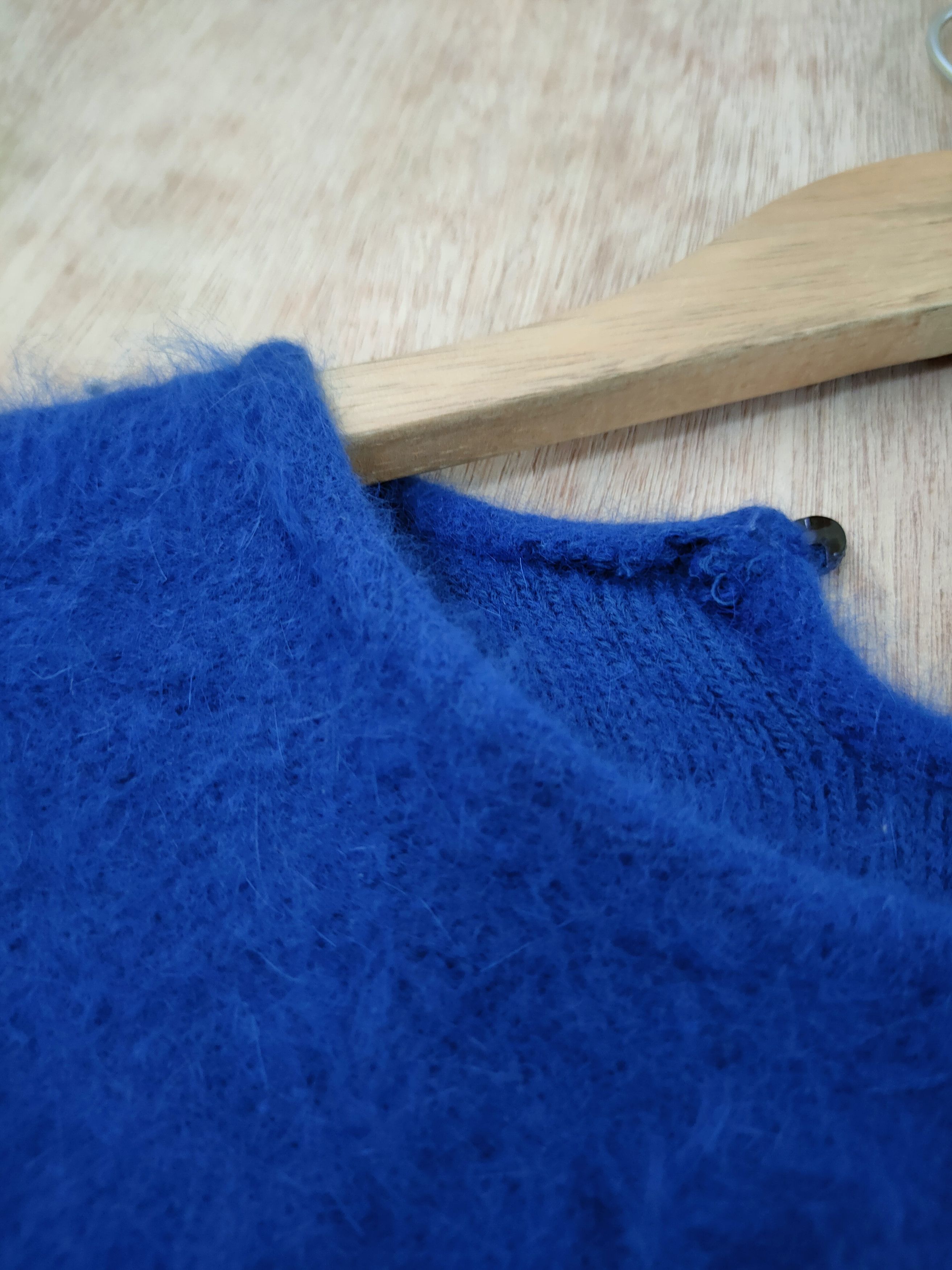 Homespun Knitwear × Japanese Brand × Vintage Japan mohair fur shag shaggy streetwear winter #46-588 Size S / US 4 / IT 40 - 7 Thumbnail