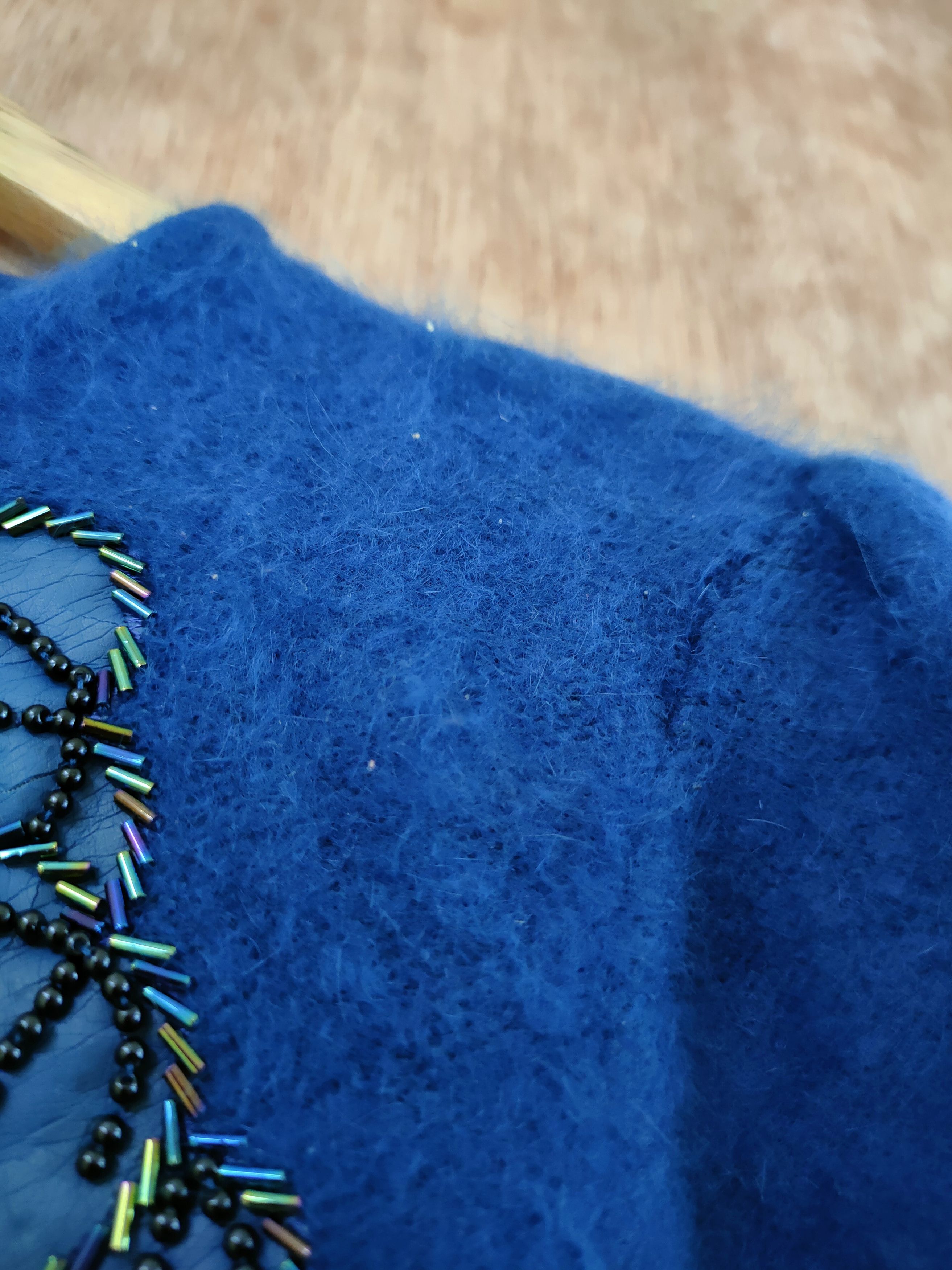 Homespun Knitwear × Japanese Brand × Vintage Japan mohair fur shag shaggy streetwear winter #46-588 Size S / US 4 / IT 40 - 6 Thumbnail