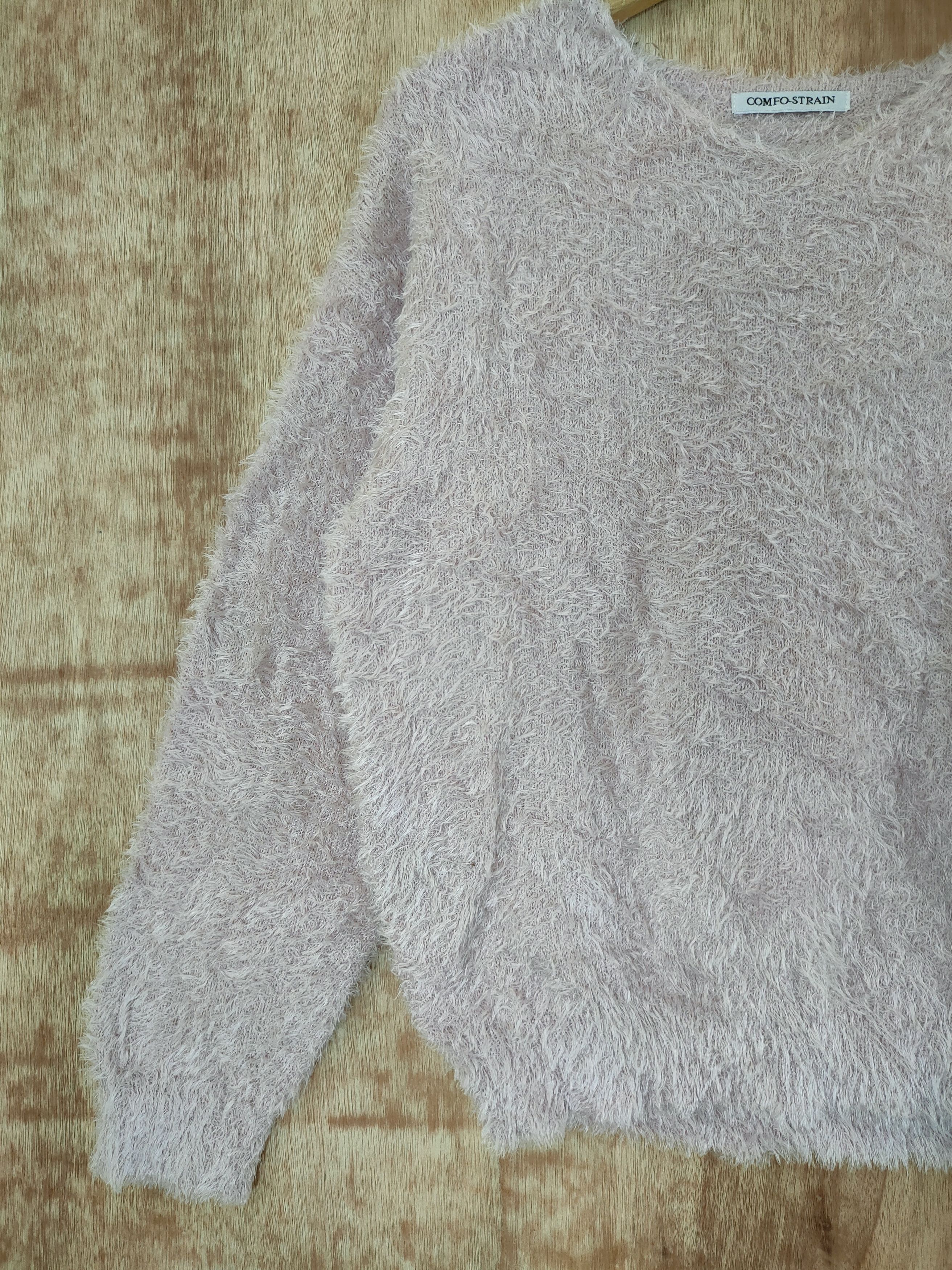 Japanese Brand D Comfo Strain shag shaggy mohair soft fur knitwear #46-493 Size M / US 6-8 / IT 42-44 - 2 Thumbnail