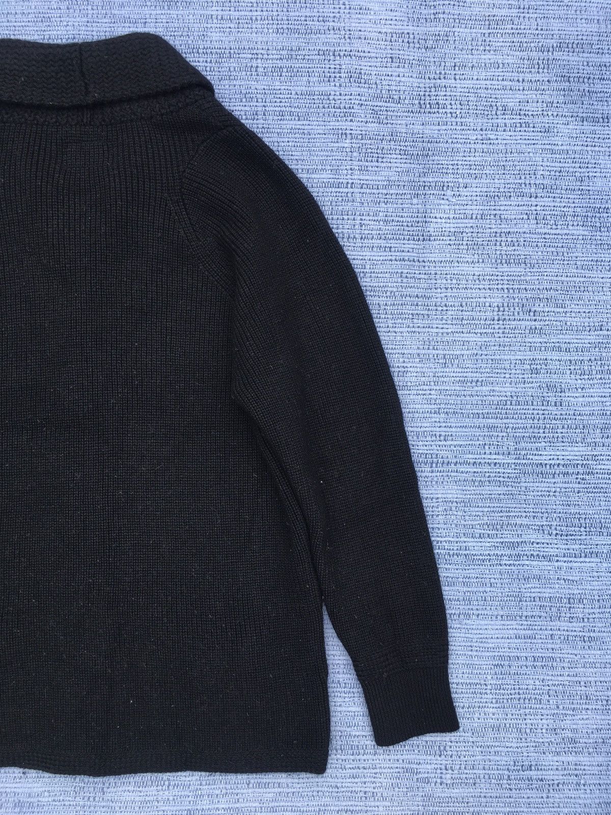 Japanese Brand Rats Shawl Collar Wool Knit Cardigan - Black Size US M / EU 48-50 / 2 - 8 Thumbnail