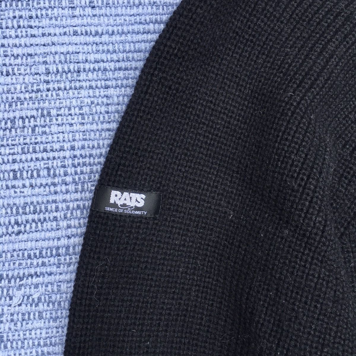 Japanese Brand Rats Shawl Collar Wool Knit Cardigan - Black Size US M / EU 48-50 / 2 - 7 Thumbnail
