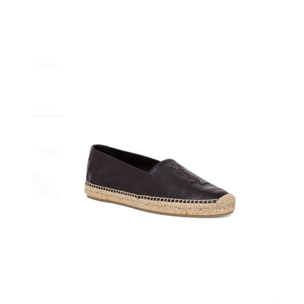 Saint Laurent YSL Cassandre Leather Espadrille Size 45