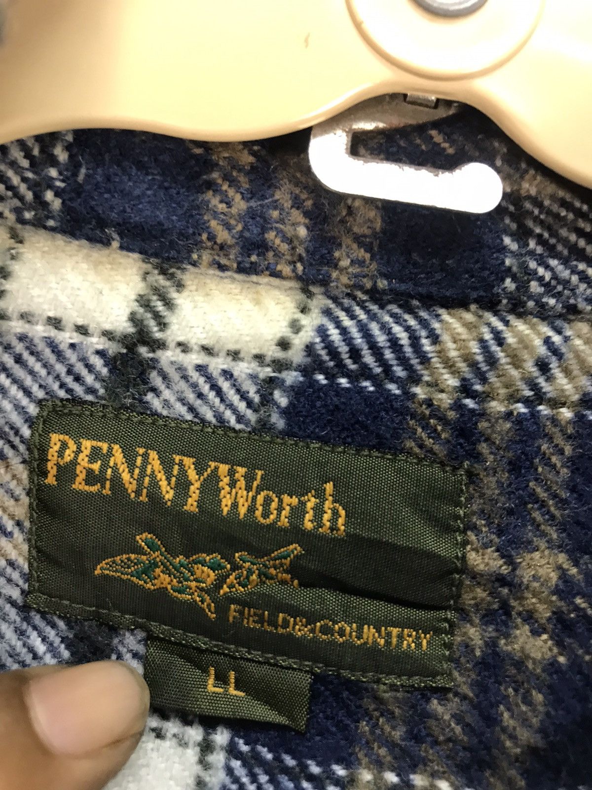 Flannel × Japanese Brand × Vintage Vintage penny worth wool flannel shirt Size US XL / EU 56 / 4 - 3 Thumbnail