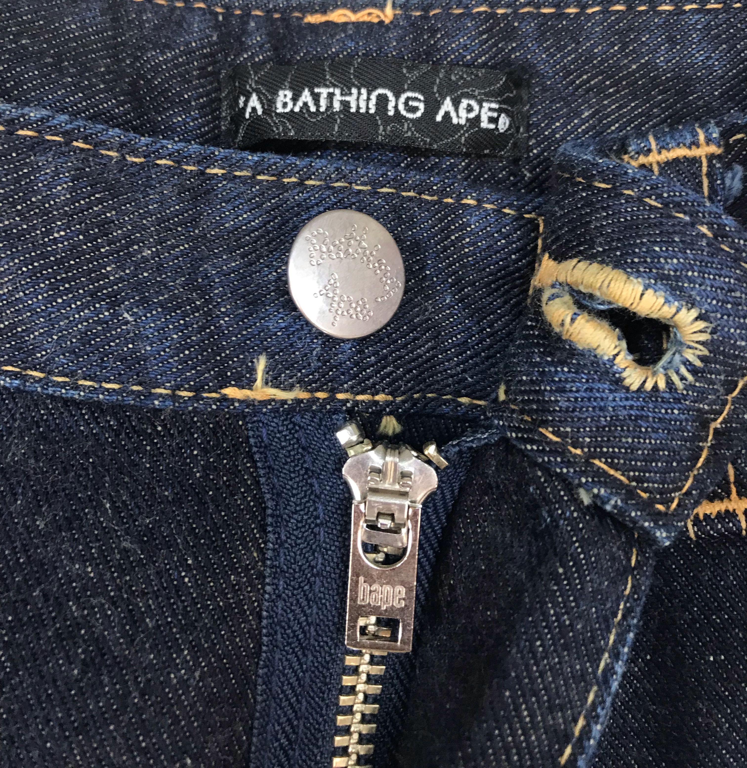 Bape Bape A BATHING APE Selvedge Denim Jeans Size US 31 - 17 Thumbnail