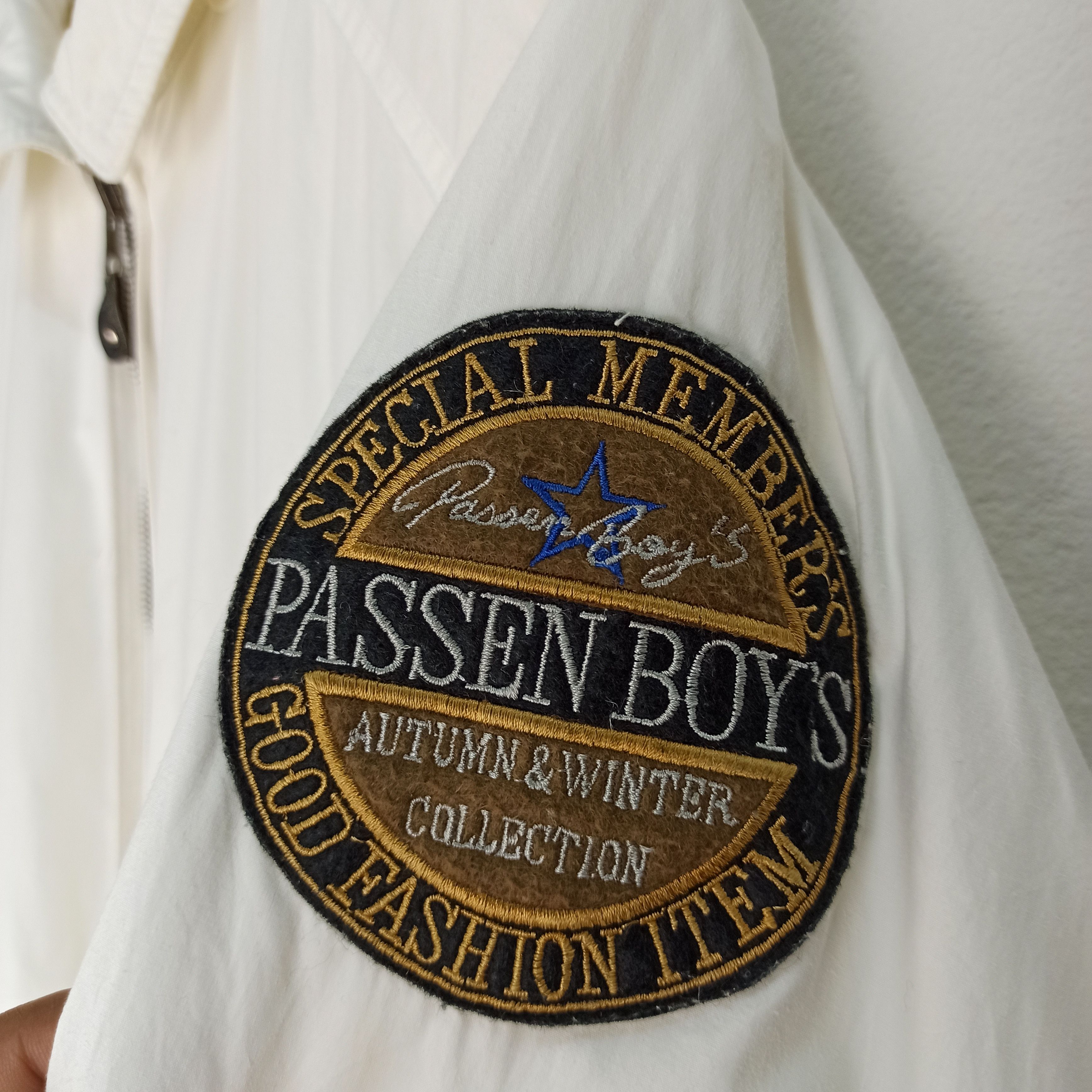 Japanese Brand Vintage🔥 Bomber Jacket Passen Boys Big Logo japan style Size US L / EU 52-54 / 3 - 6 Thumbnail
