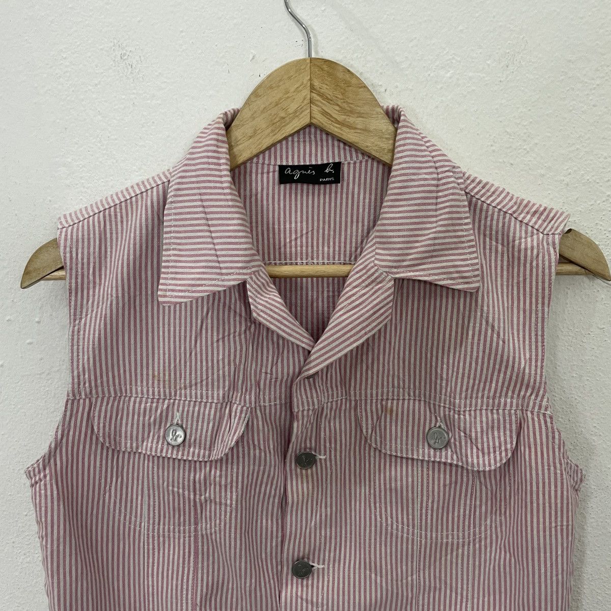 agnes b. Agnes B Sleeveless Jacket Size L / US 10 / IT 46 - 2 Thumbnail