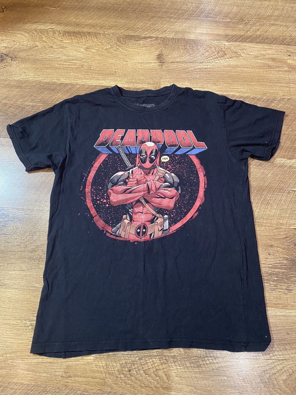 Vintage Marvel vintage Deadpool black comic shirt Size US L / EU 52-54 / 3 - 1 Thumbnail