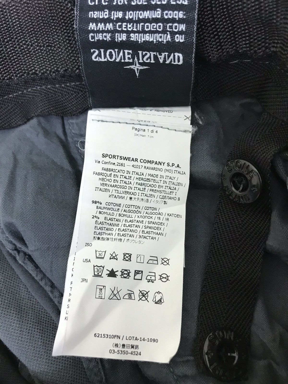 Stone Island Made in Italy Stone Island Casual Trouser Tapered 5🟦9 Size US 33 - 10 Thumbnail