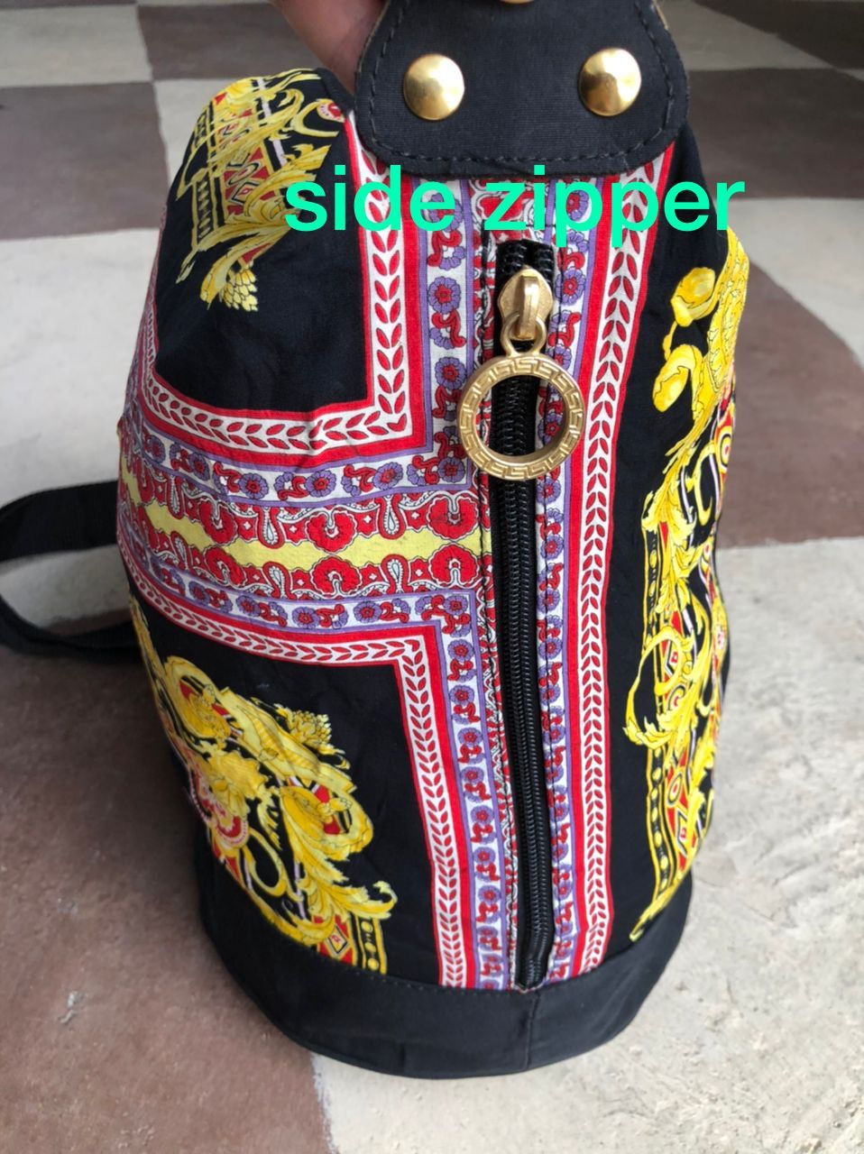 Versace RARE🔥VINTAGE VERSACE FULLPRINT REWORKED BAG Size ONE SIZE - 10 Thumbnail