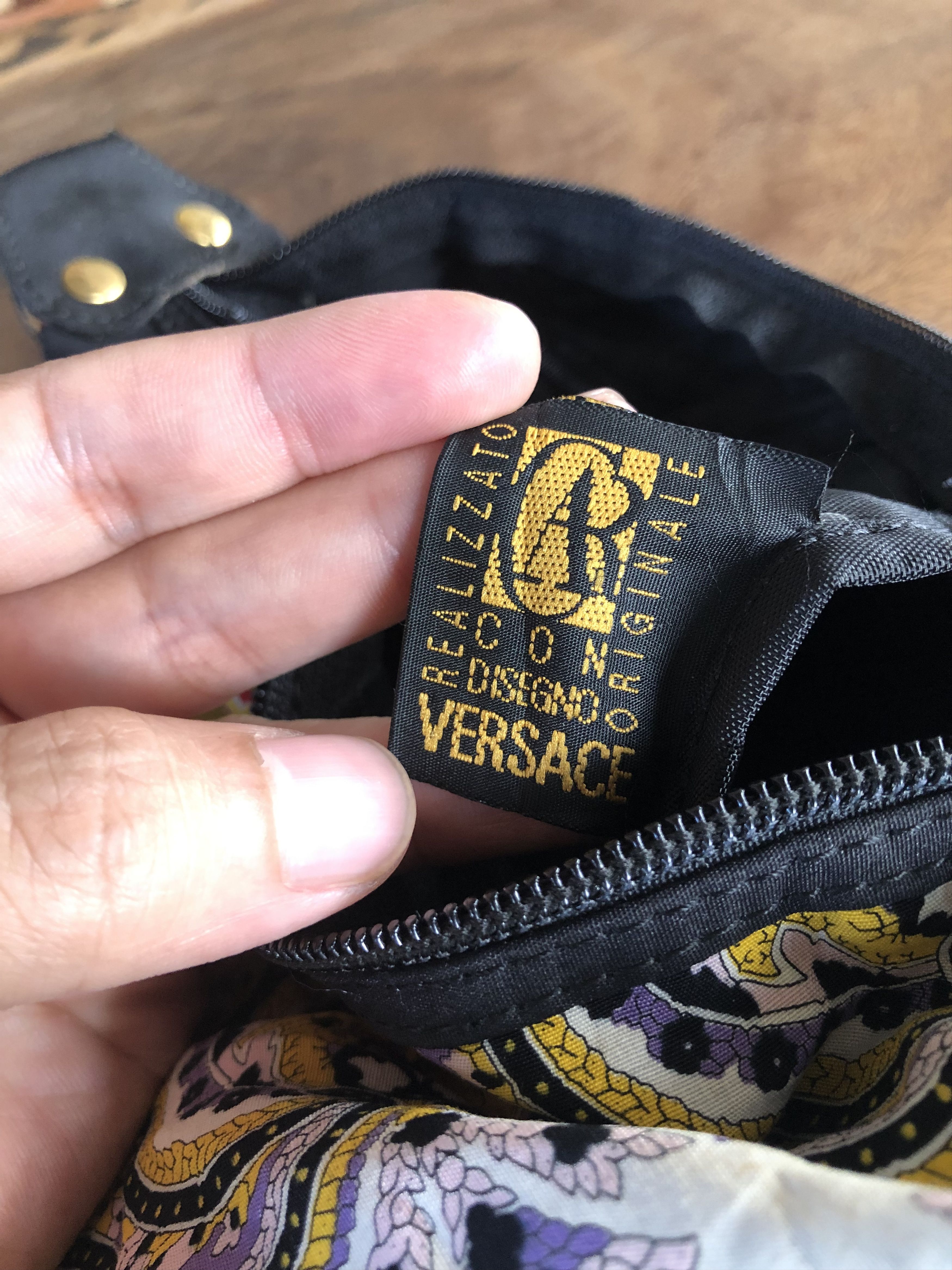 Versace RARE🔥VINTAGE VERSACE FULLPRINT REWORKED BAG Size ONE SIZE - 14 Thumbnail