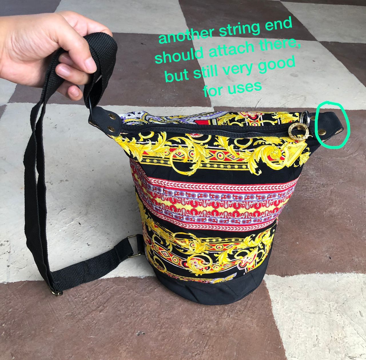 Versace RARE🔥VINTAGE VERSACE FULLPRINT REWORKED BAG Size ONE SIZE - 9 Thumbnail