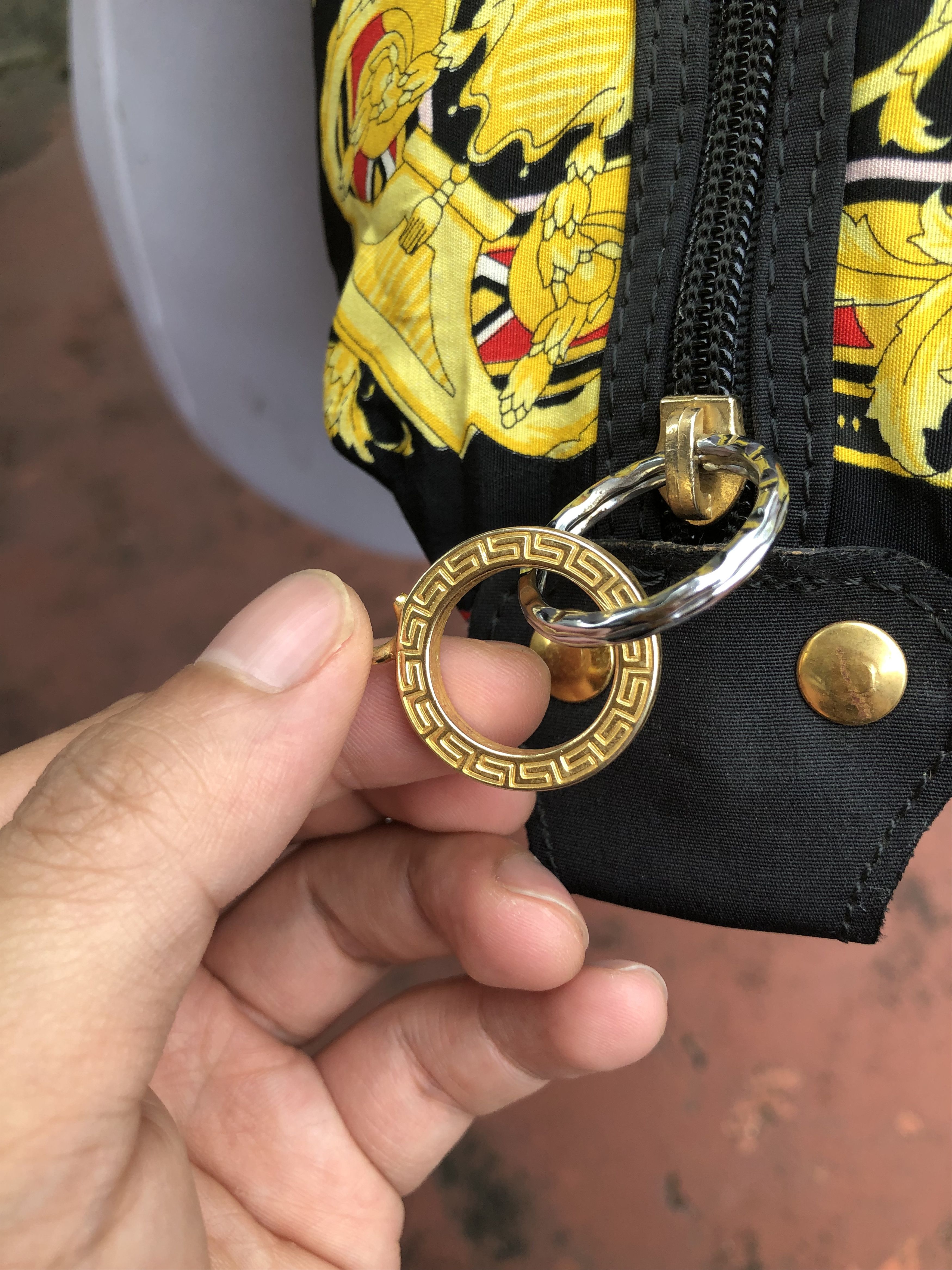 Versace RARE🔥VINTAGE VERSACE FULLPRINT REWORKED BAG Size ONE SIZE - 2 Thumbnail