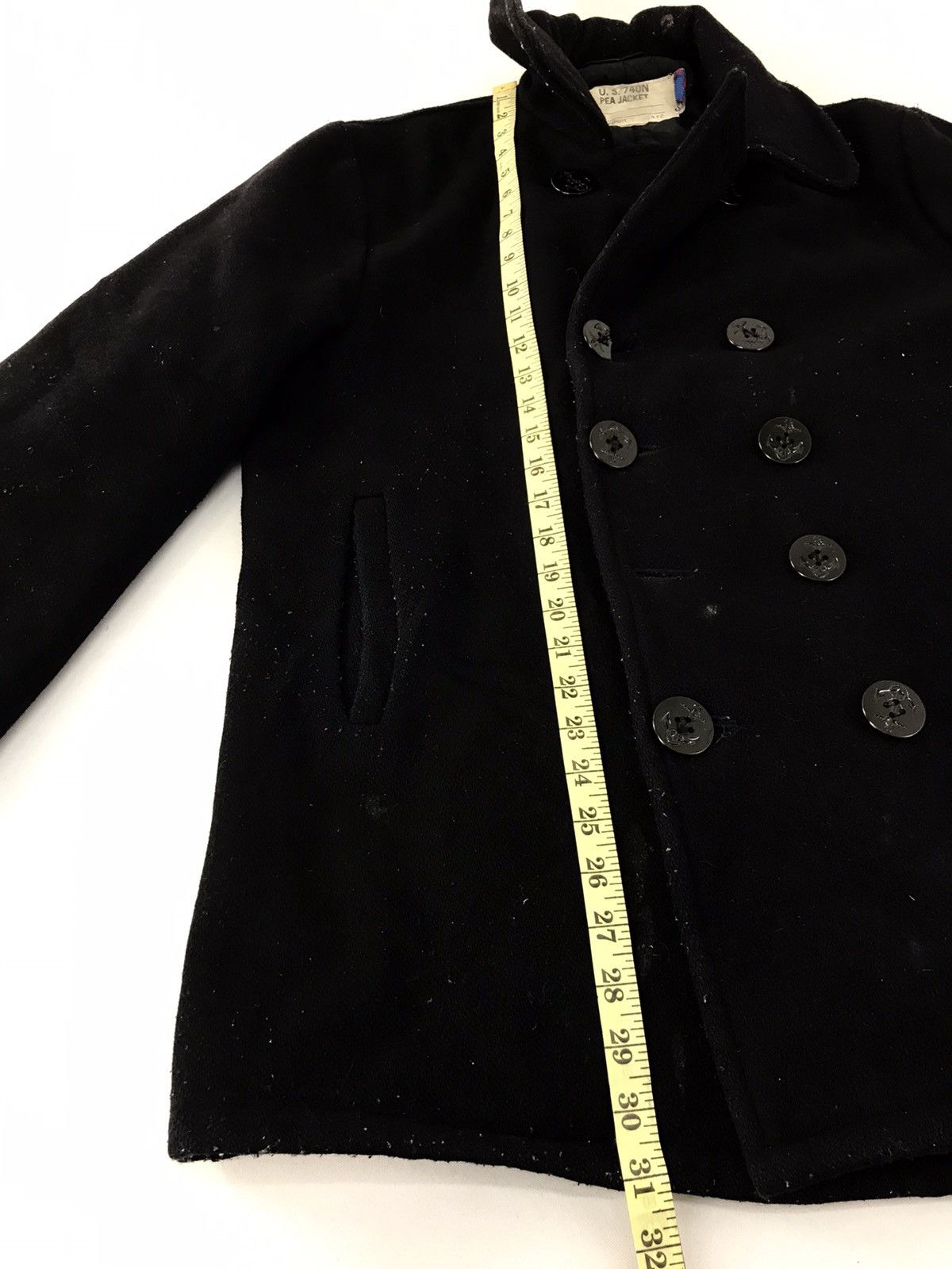 Schott × Vintage 90s Schott US 740N Padded Button Double Breasted Pea Jacket Size US L / EU 52-54 / 3 - 9 Thumbnail