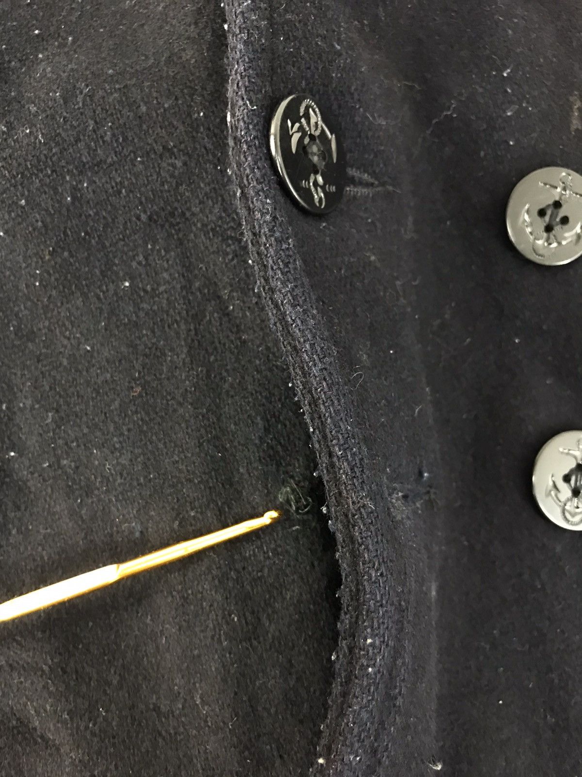 Schott × Vintage 90s Schott US 740N Padded Button Double Breasted Pea Jacket Size US L / EU 52-54 / 3 - 11 Thumbnail
