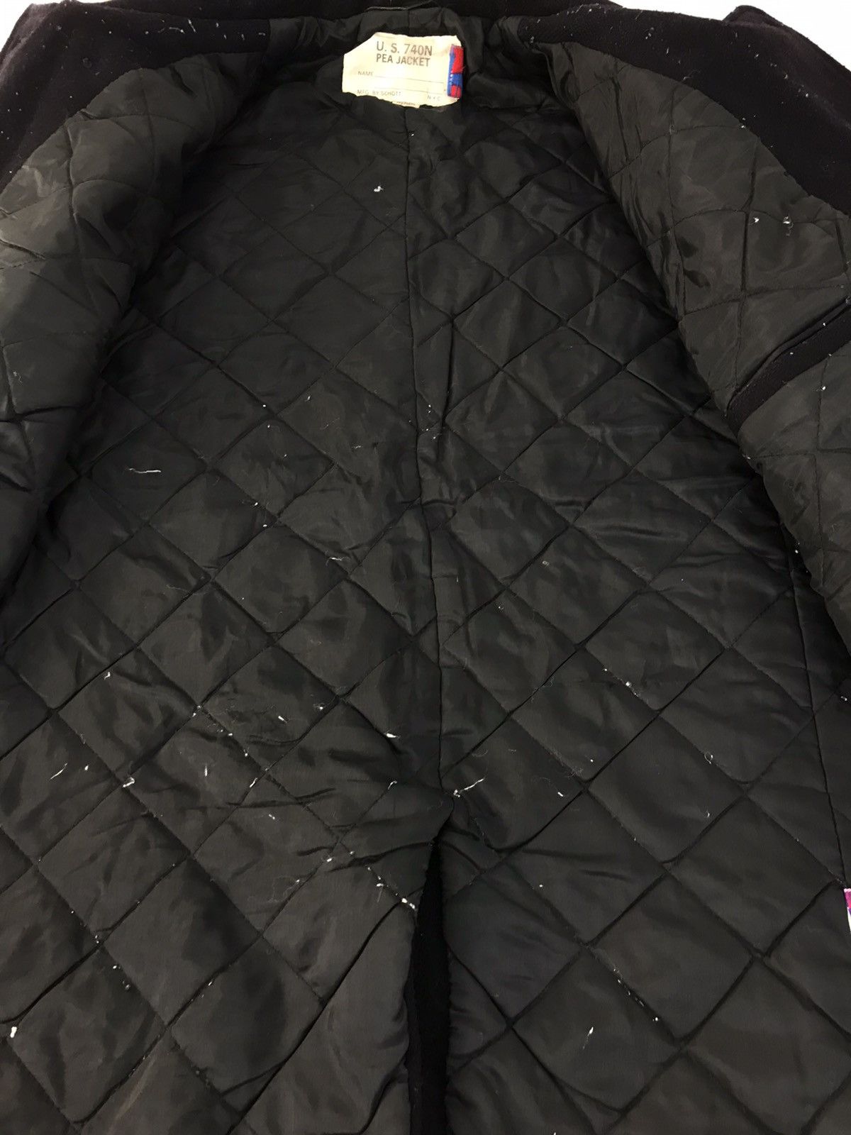 Schott × Vintage 90s Schott US 740N Padded Button Double Breasted Pea Jacket Size US L / EU 52-54 / 3 - 4 Thumbnail